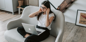 woman with laptop